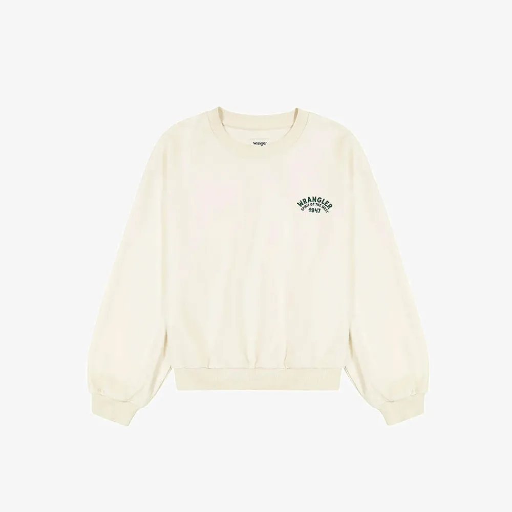 Women WRANGLER - Sweat Oversize - Blanc Vintage