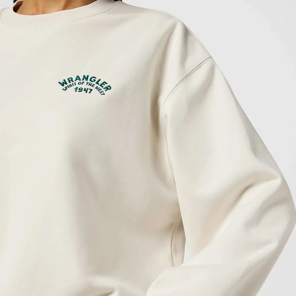 Women WRANGLER - Sweat Oversize - Blanc Vintage