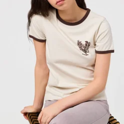 Women WRANGLER - T-shirt Ringer - Blanc