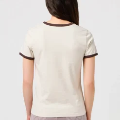 Women WRANGLER - T-shirt Ringer - Blanc