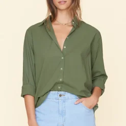 Women Xirena - Chemise Beau - Vert Militaire