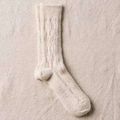 Women Yahae - Chaussettes Alpaca Cable - Beige